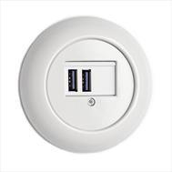 043 USB kontakt porselen